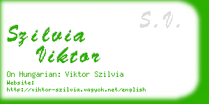 szilvia viktor business card